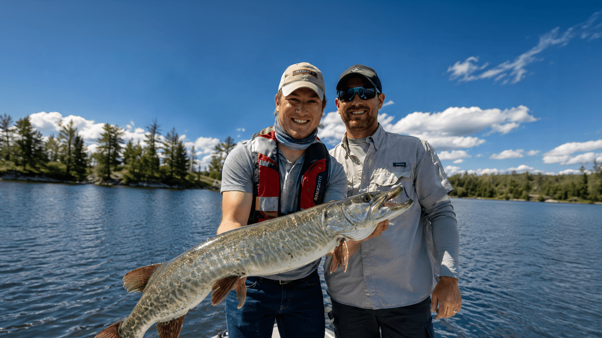 Anglers on a guided fishing trip with Redden's Outdoors near Kenora and Lake of the Woods
